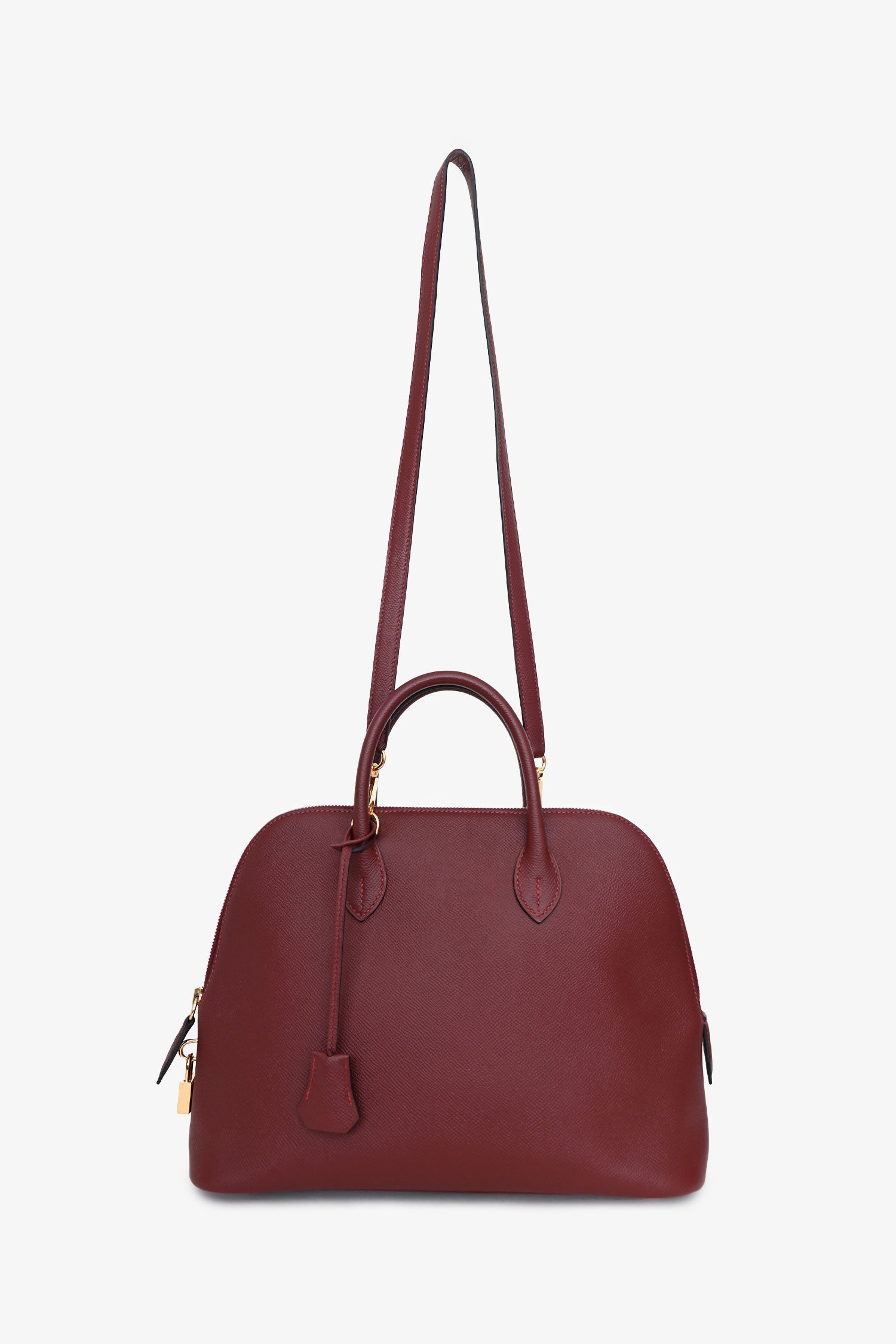 Hermès 2018 Rouge H Evercolor Epsom Bolide 1923 30 Gold Hardware with Strap