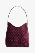 Gucci by Tom Ford 1997 Purple Velvet GG Monogram Shoulder Bag