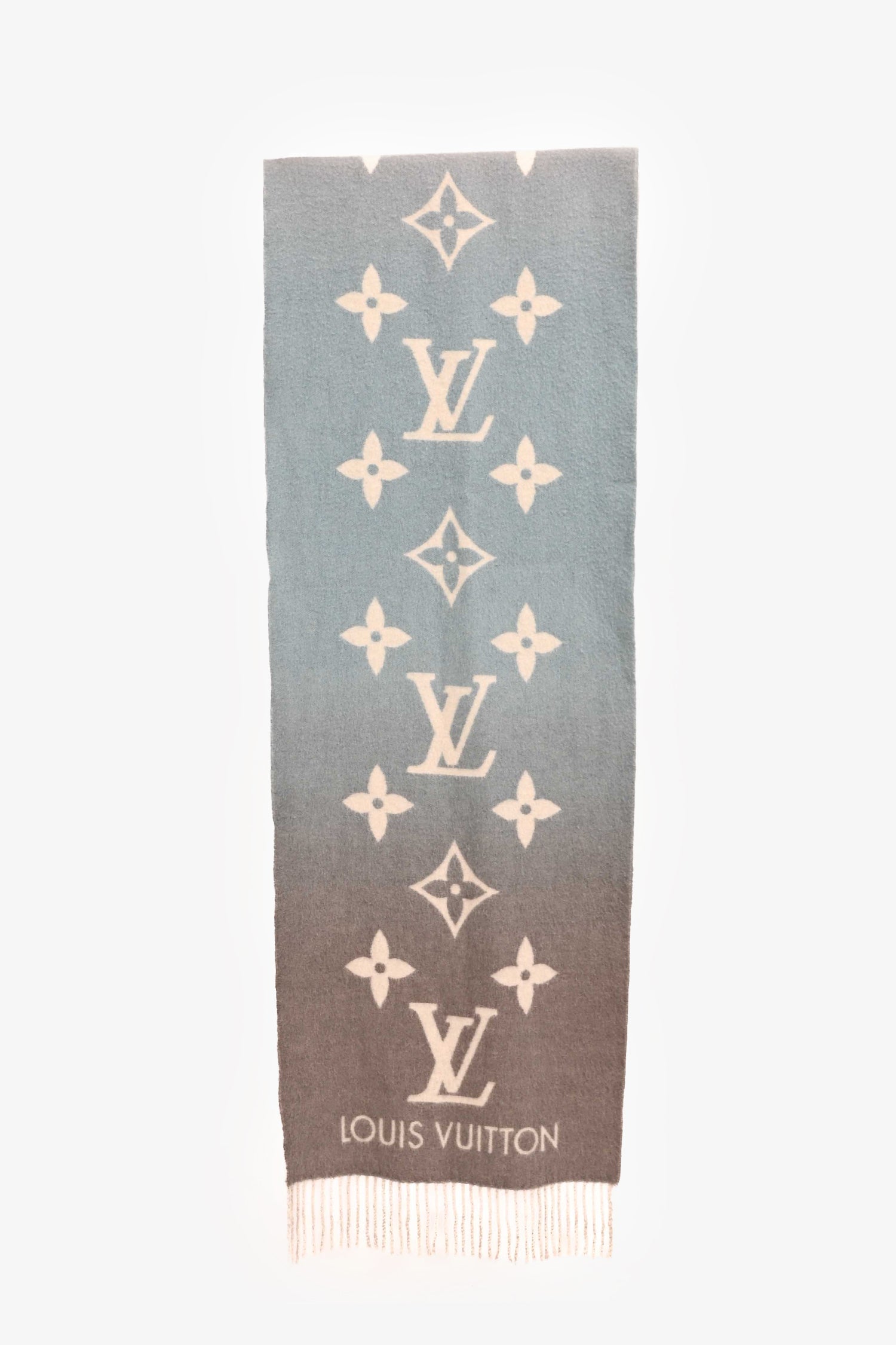 Louis Vuitton Blue/Pink Cashmere Logo 'Reykjavik' Scarf