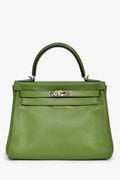 Hermès 2009 Green Pelouse Swift Leather Retourne Kelly 28