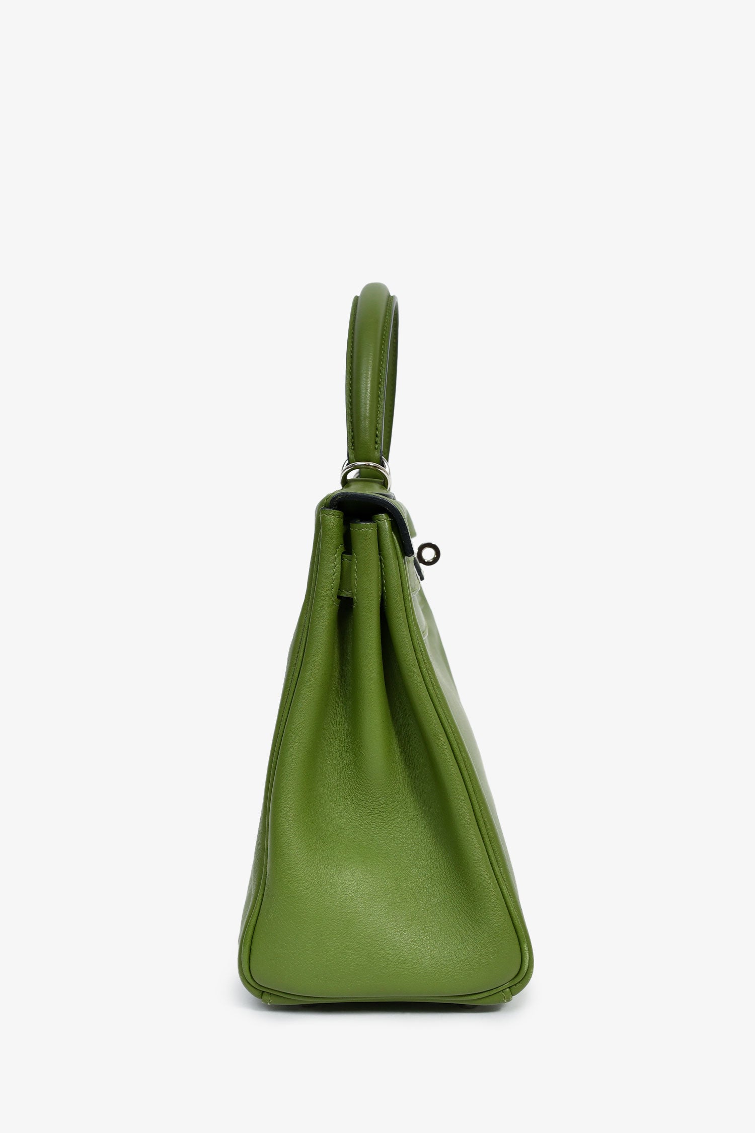Hermès 2009 Green Pelouse Swift Leather Retourne Kelly 28