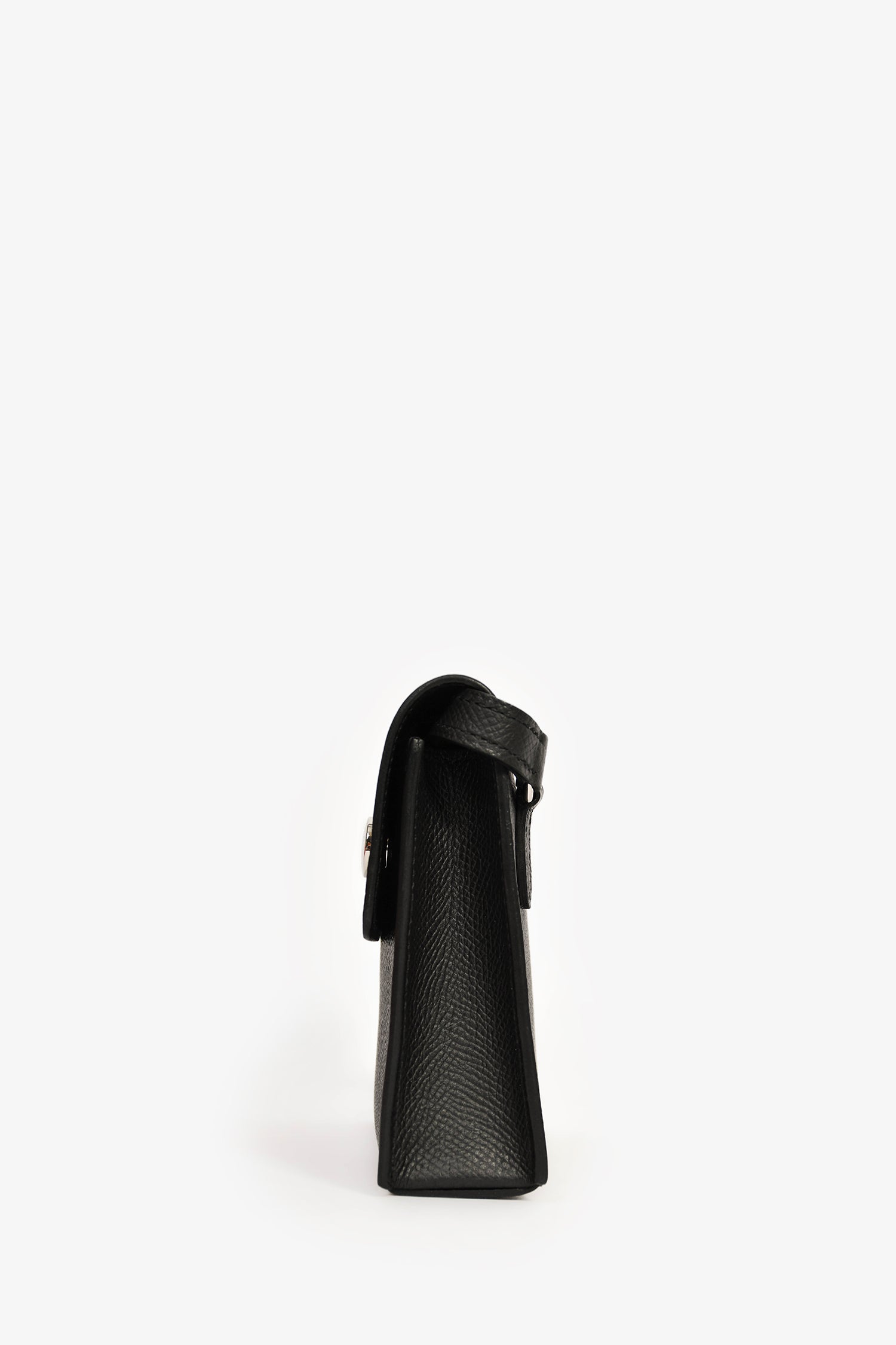 Hermès 2023 Black Epsom Leather 'Hermèsnap' Wallet