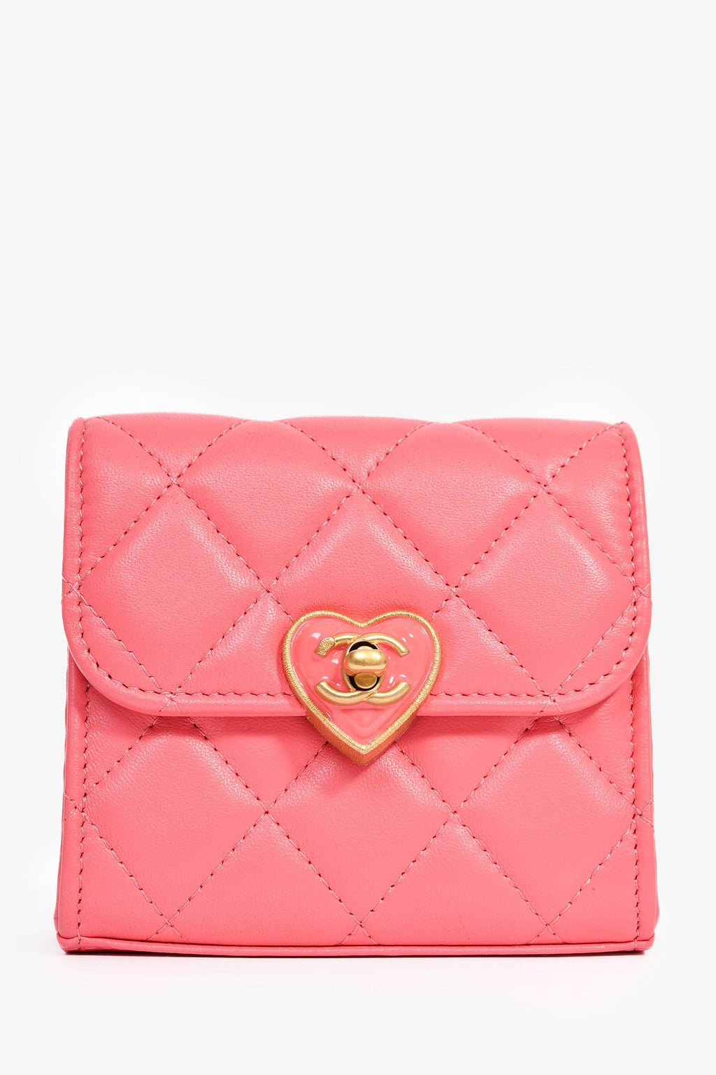 Pre-Loved 2022+ Chanel™ Pink Mini Coco Love Flap Bag