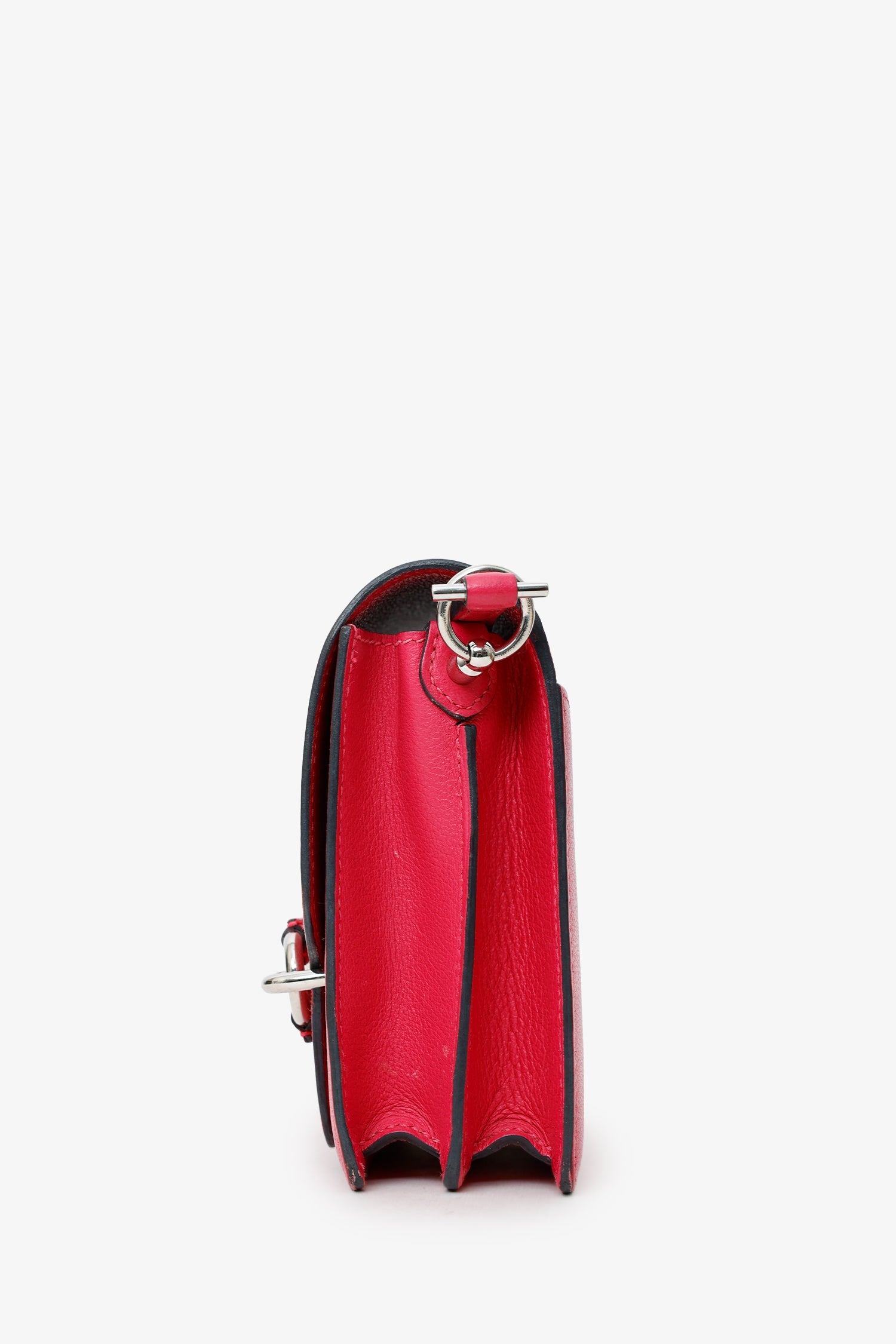 Hermès Pink Evercolour & Alligator Mini Sac Roulis Touch 18