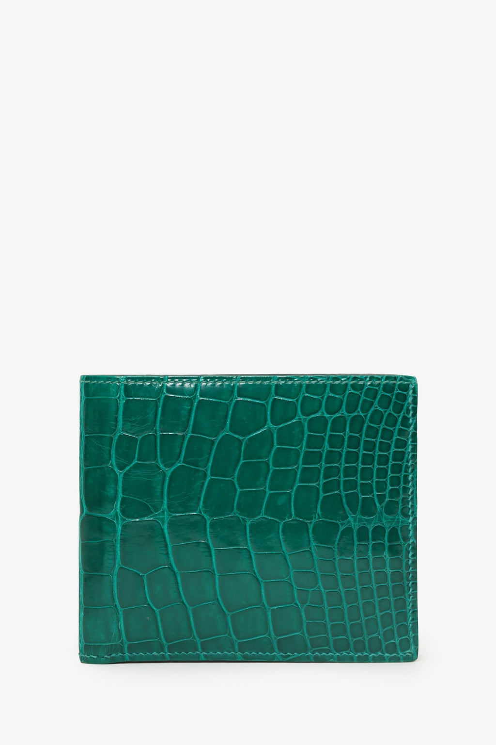 Hermès 2019 Green Alligator MC2 Copernic Bifold Wallet