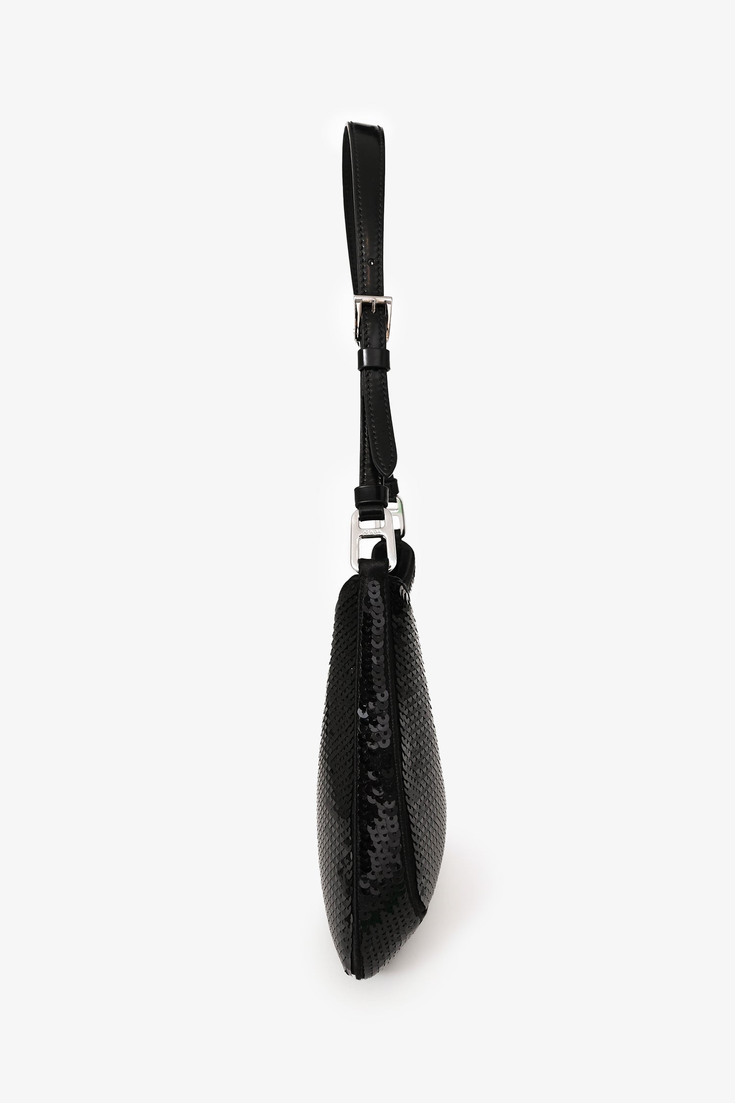 Prada Black/White Sequin 'Cleo' Small Shoulder Bag