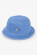 Hermès Blue Les Cabanes Bucket Hat Size 52