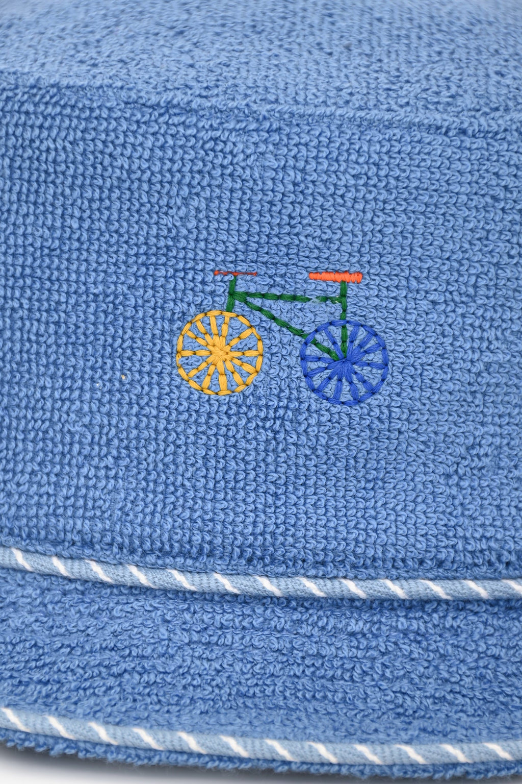 Hermès Blue Les Cabanes Bucket Hat Size 52