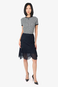 Pre-Loved Chanel™ Black Organza Knee Length Skirt Size 40