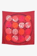 Hermès Red Silk Suite et Poursuite Scarf Size 140cm