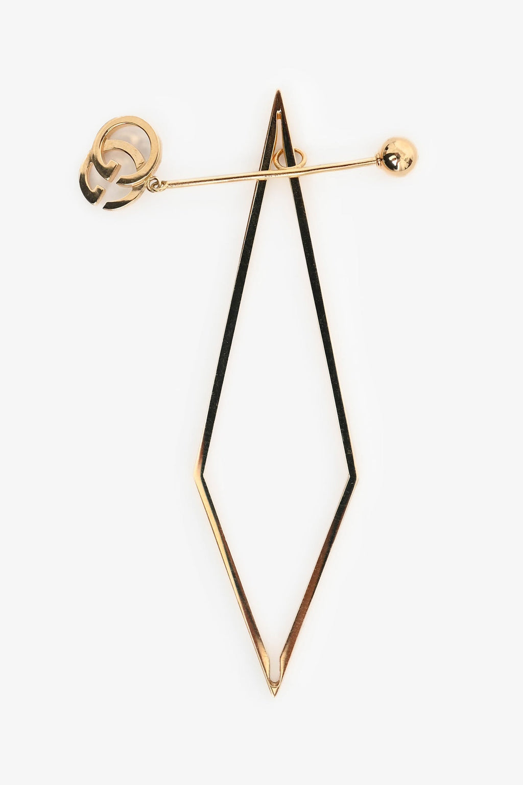 Gucci 18K Yellow Gold Running GG Single Earring