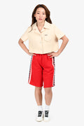 Gucci Red Knit GG Side Stripe Long Shorts Size 12 Kids