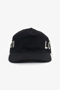 Gucci Black Canvas 'Loved' Embroidered Baseball Cap Size L