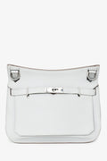 Hermès Light Grey Clemence Leather Jypsiere 28