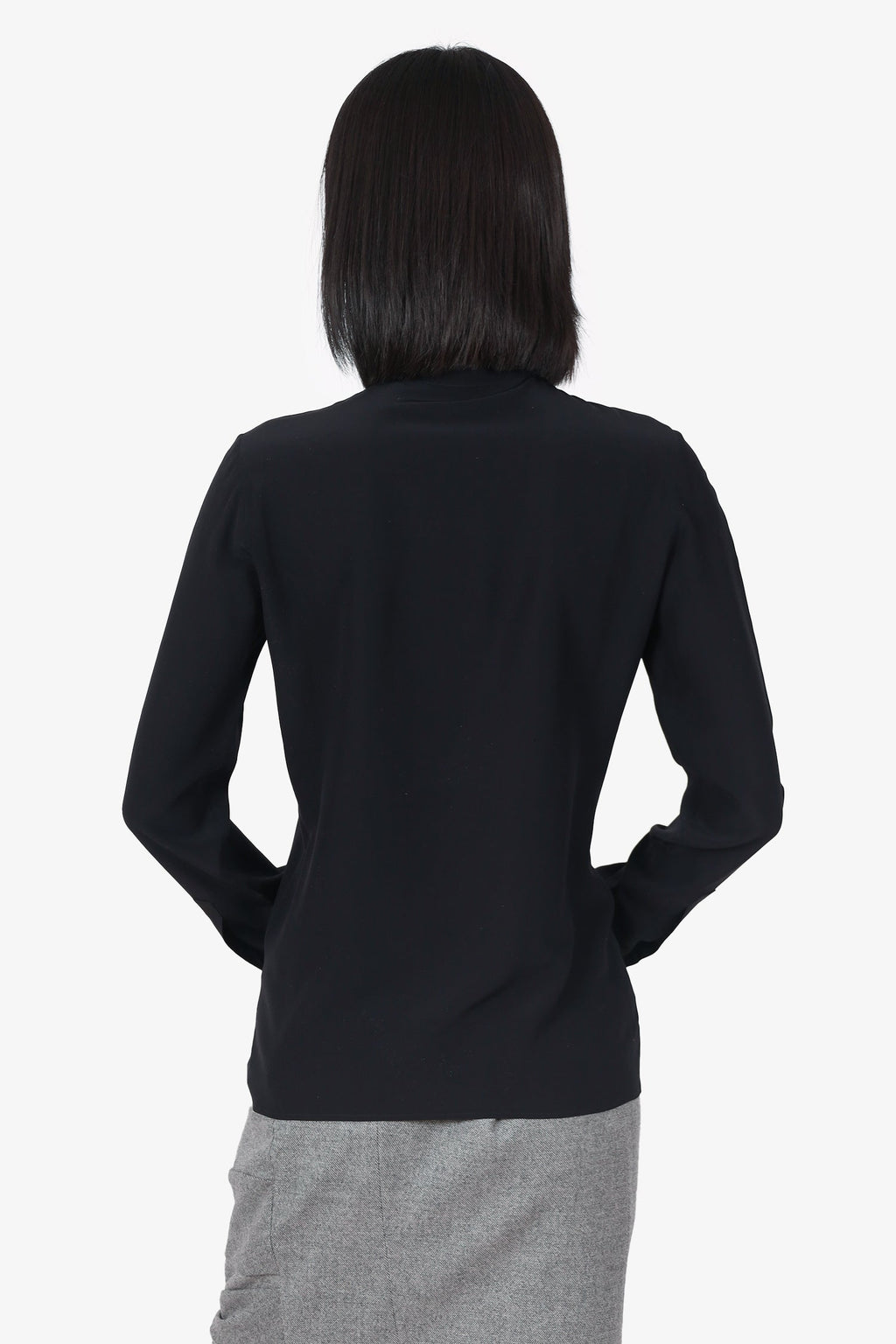 Gucci Black Silk Button Down Blouse Size 38