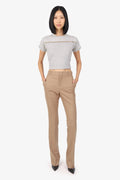 Gucci Beige Wool/Cashmere Straight Leg Trousers Size 40