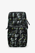 Fendi Green Nylon CamouFF Sling Crossbody Messenger Bag