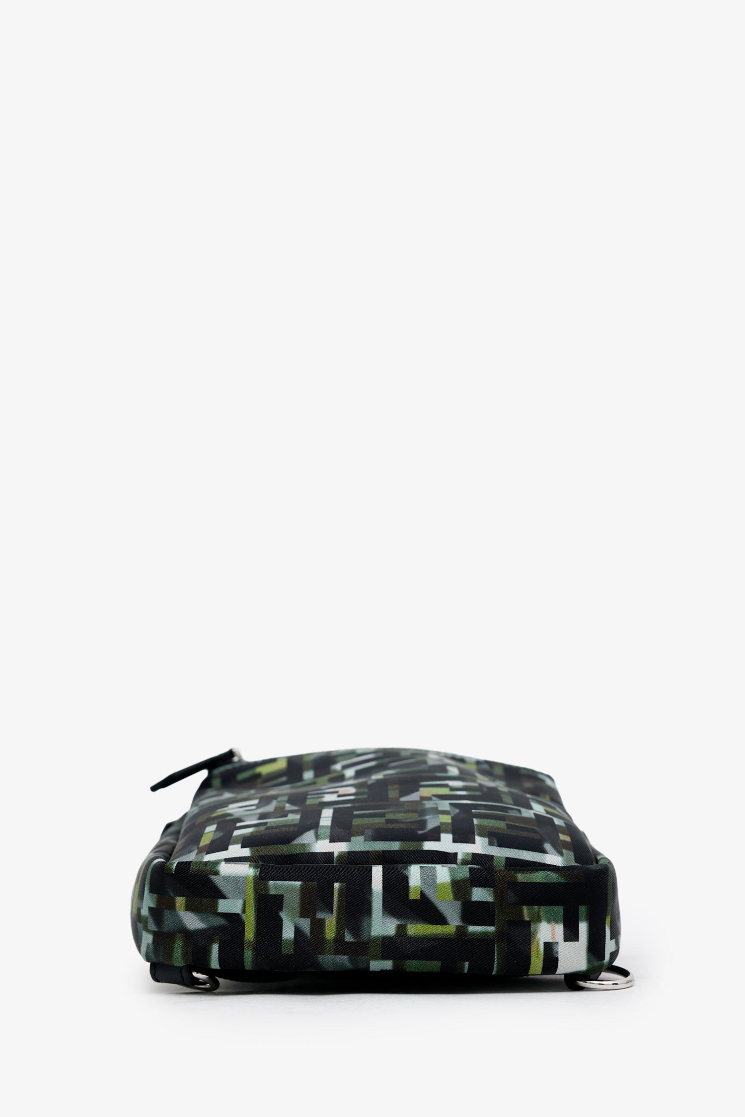 Fendi Green Nylon CamouFF Sling Crossbody Messenger Bag