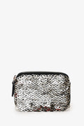 Pre-Loved Chanel™ Black Sequin Double Zip Clutch