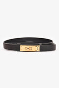 Hermès 2016 Black Epsom Leather Kelly 18 Belt