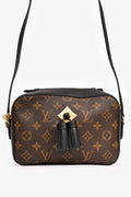 Louis Vuitton Monogram Leather Trimmed Tassel 'Saintonge' Camera Crossbody Bag