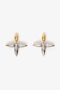 Louis Vuitton Gold/Silver Tone 'Louisette' Earrings