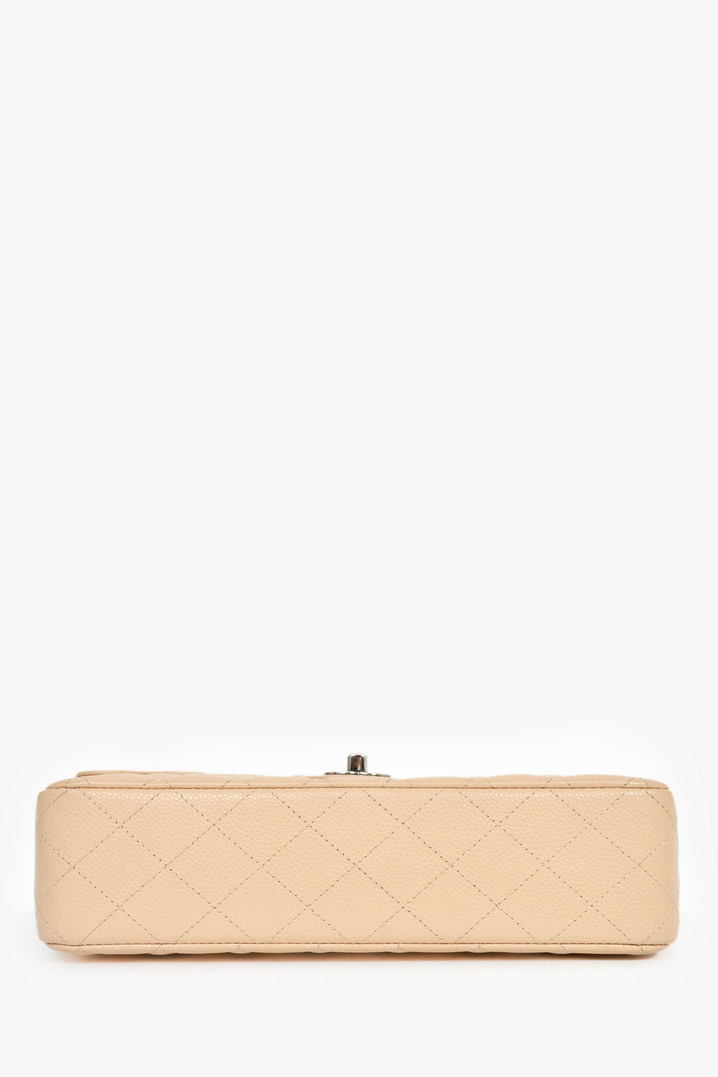 Pre-Loved Chanel™ 2011 Beige Caviar Leather Medium Double Flap Shoulder Bag