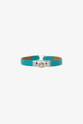 Hermès Blue Leather Rivale Mini Bracelet