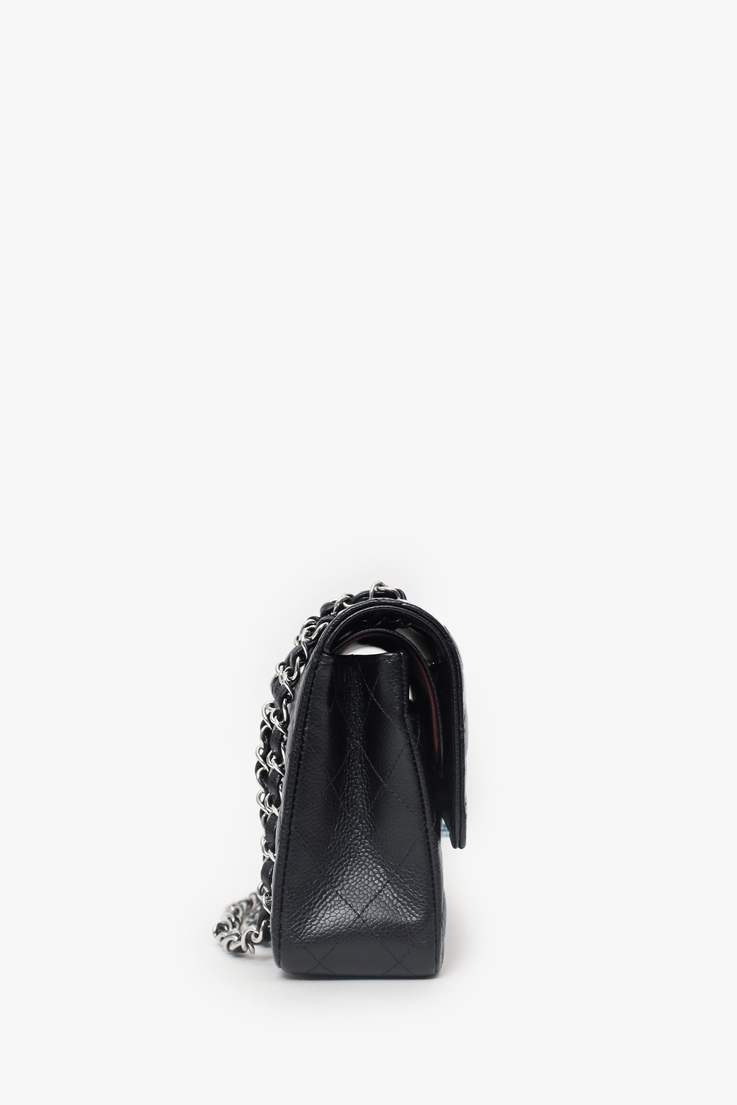 Pre-Loved Chanel™ 2024 Black Caviar SHW Medium Double Flap