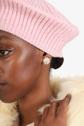 Pre-Loved Chanel™ Gold Tone Faux Pearl CC Logo Stud Earrings