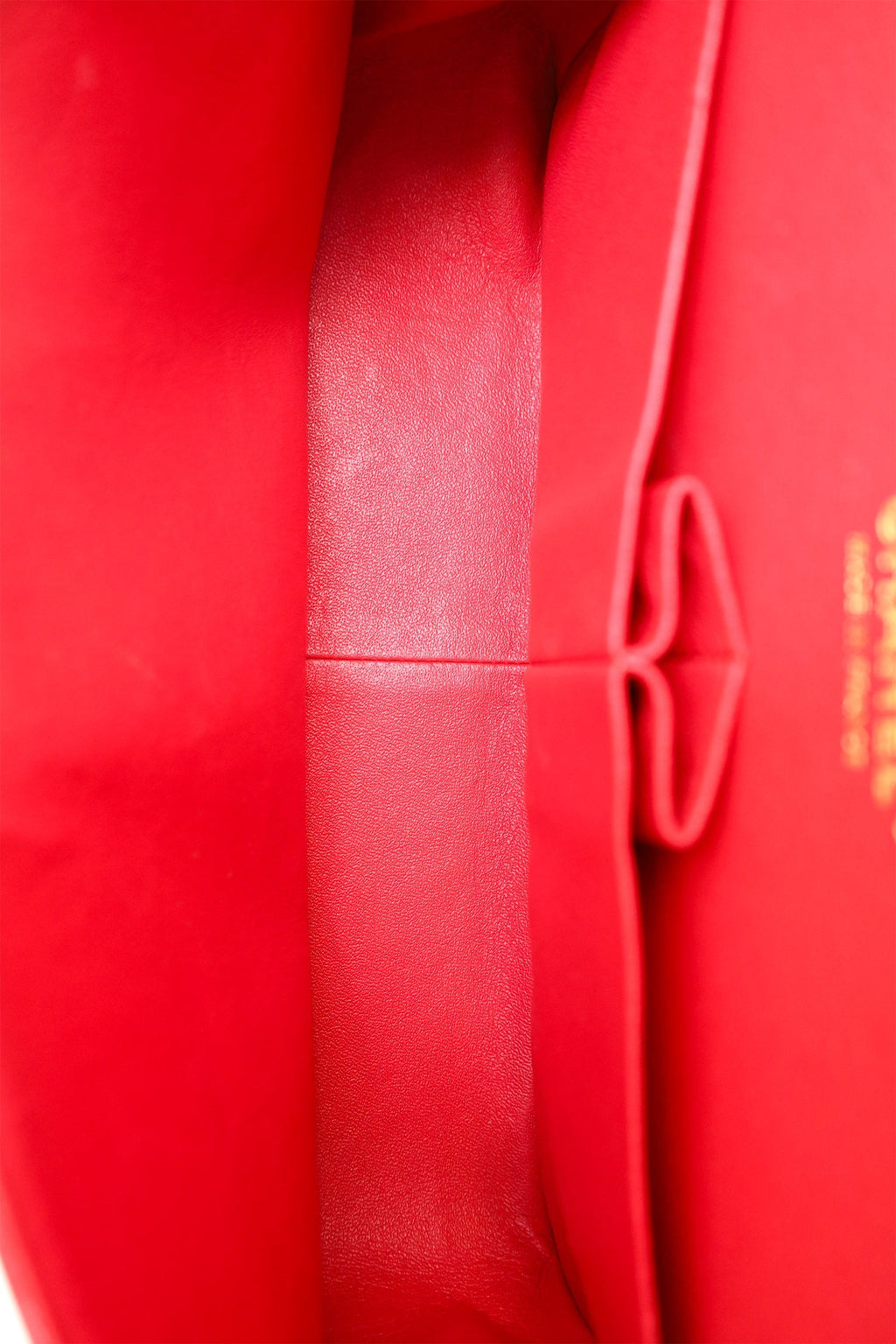 Pre-Loved Chanel™ 2015-16 Red Lambskin Quilted Classic Jumbo Flap Bag