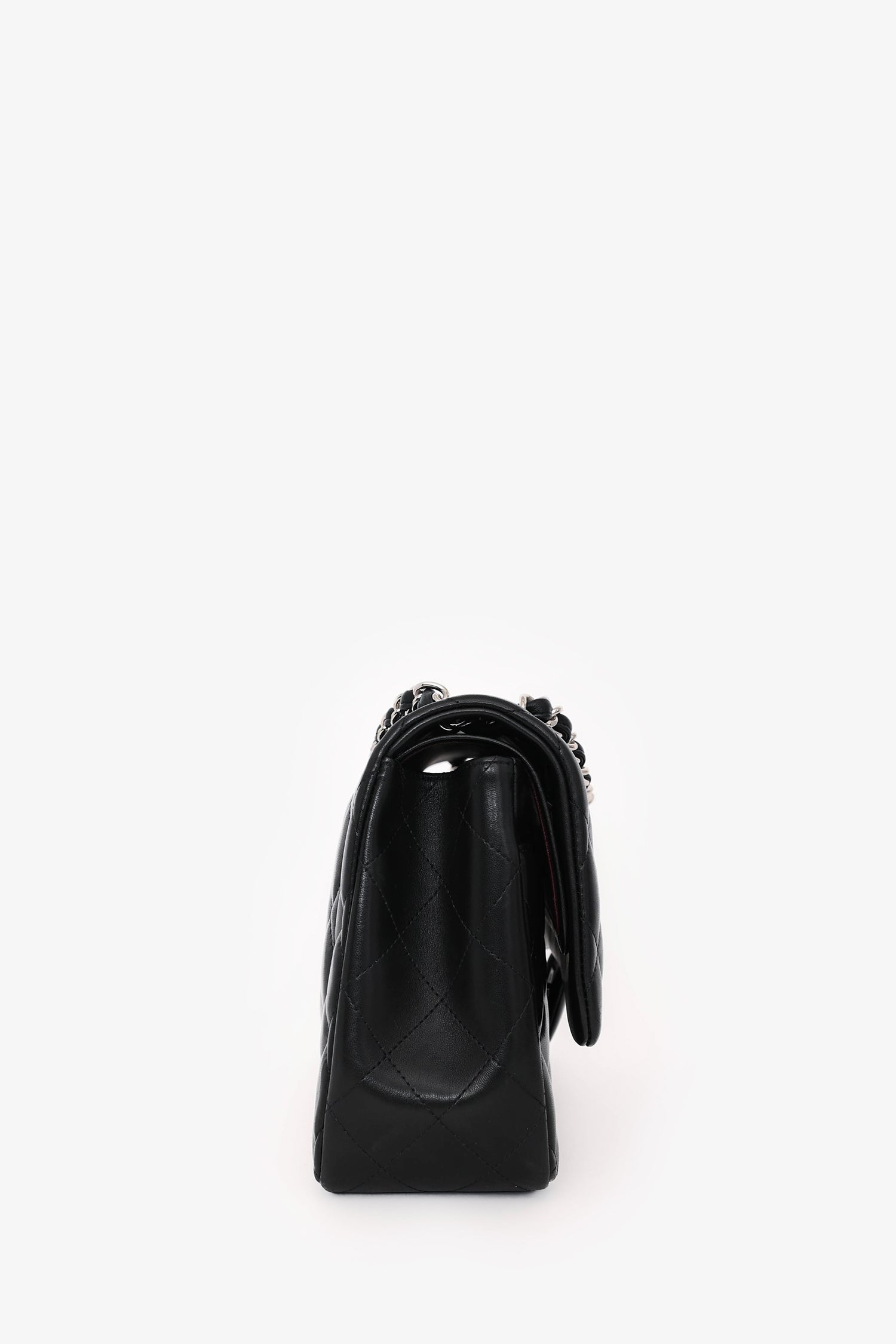 Pre-Loved Chanel™ 2012 Black Lambskin Jumbo Double Flap