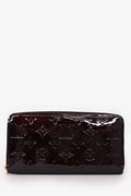 Louis Vuitton Burgundy Monogram Vernis Zippy Wallet