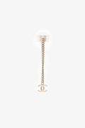 Pre-Loved Chanel™ Gold Tone Metal CC Chain Ear Pendants