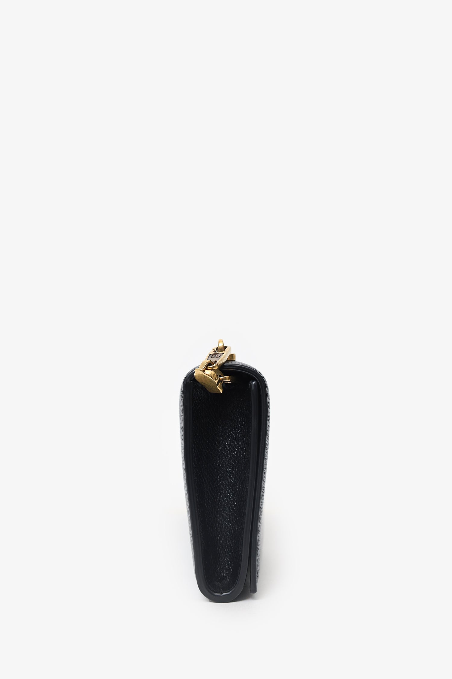 Balenciaga Black Envelope Clutch With Chain