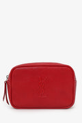 Saint Laurent Red Lambskin Monogram Lou Belt Bag