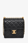 Pre-Loved Chanel™ 2018-19 Black Quilted Leather Chic Pearl Square Flap Bag