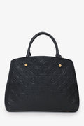 Louis Vuitton 2018 Black Empreinte Montaigne MM with Strap