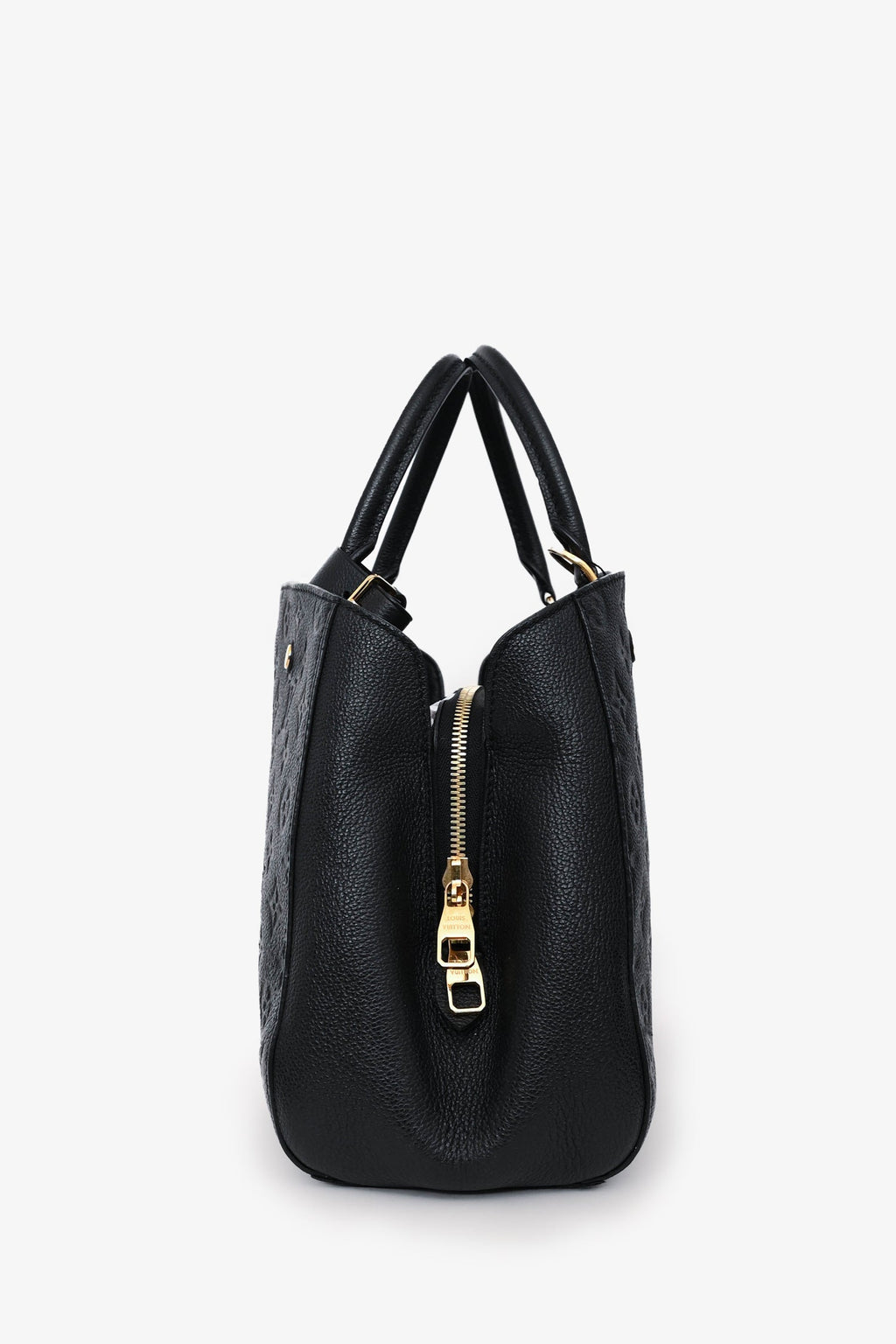Louis Vuitton 2018 Black Empreinte Montaigne MM with Strap