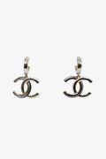 Pre-Loved Chanel™ Gold Toned Black/White CC Drop Earrings