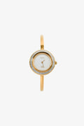Gucci 1993 Gold Plated Stainless Steel Multicoloured Interchangable Round Bezel Watch