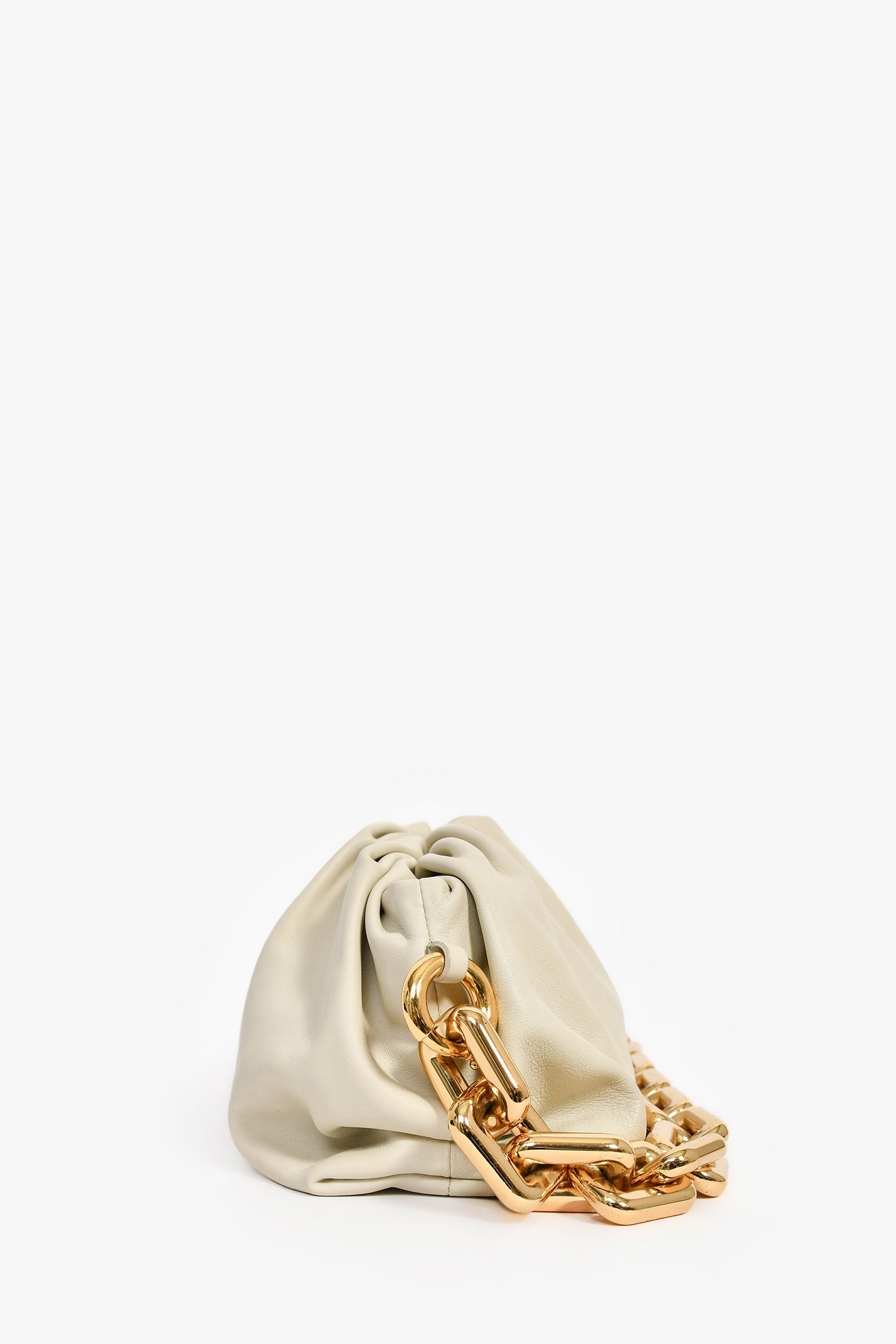 Bottega Veneta Beige Chain Pouch Bag