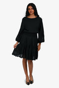 Pre-Loved Chanel™ Grey Knit Long Sleeve Midi Dress Size 36