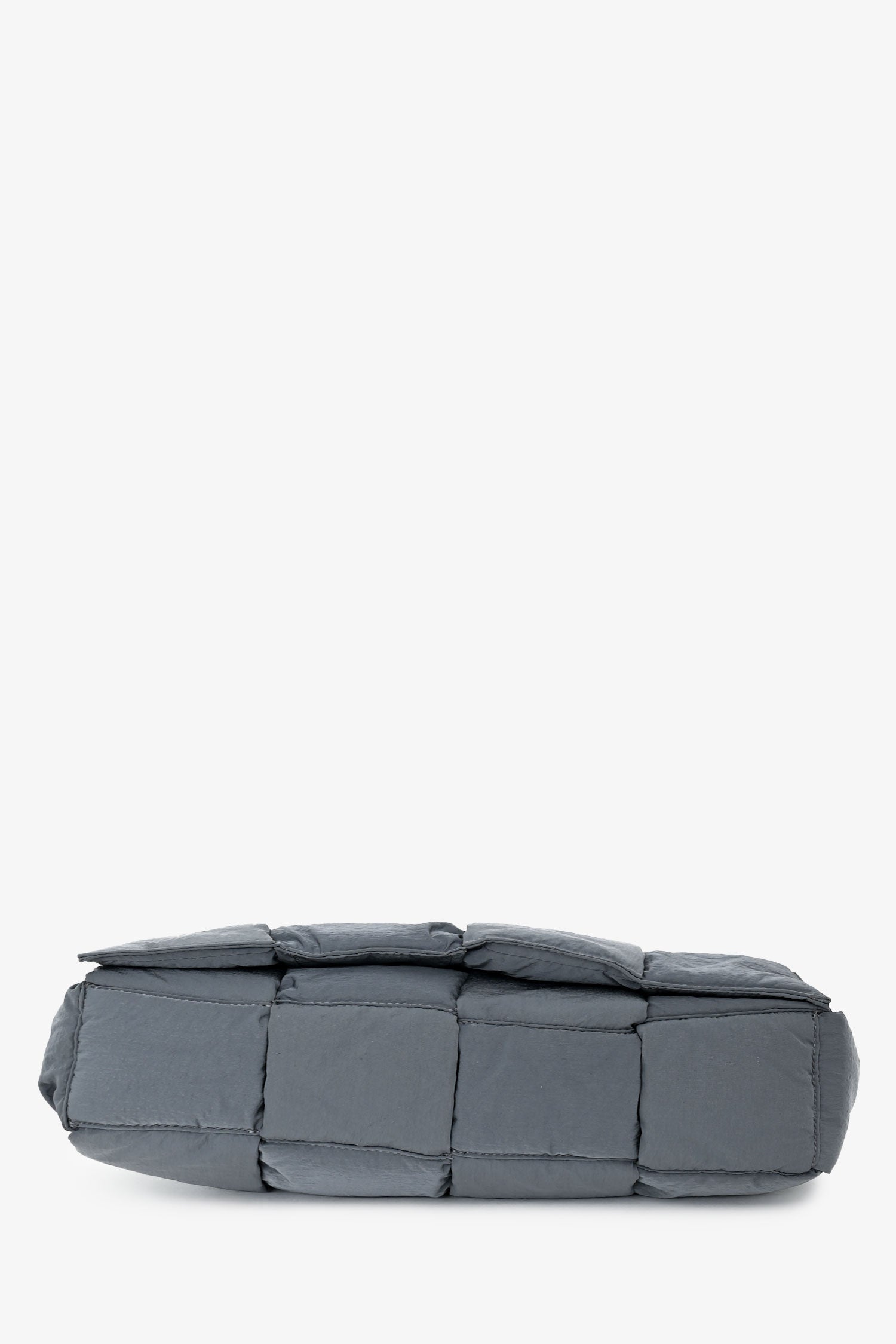 Bottega Veneta Grey Padded Intreccio-Woven Nylon Crossbody Bag