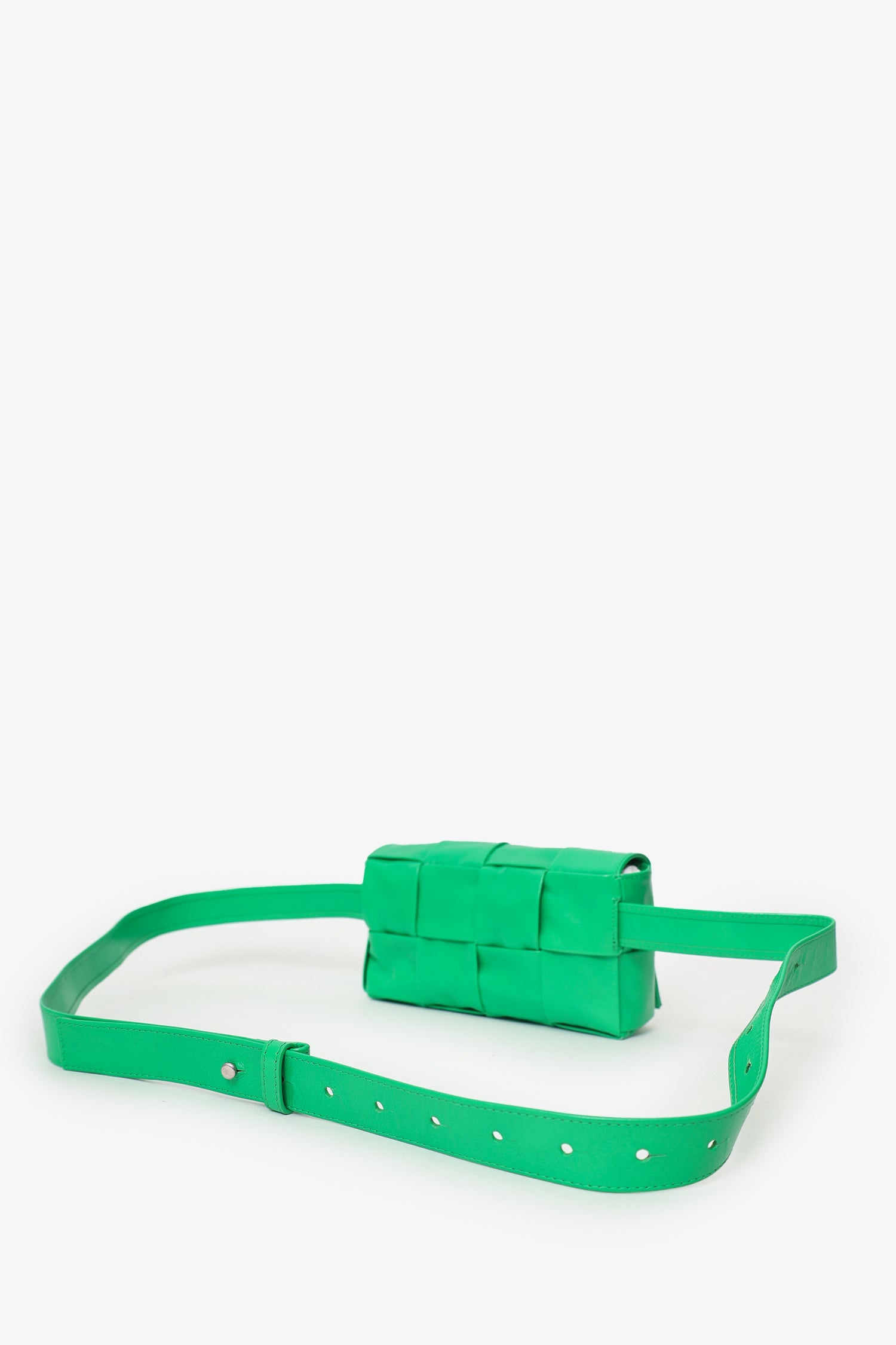 Bottega Veneta Green Leather Cassette Bag