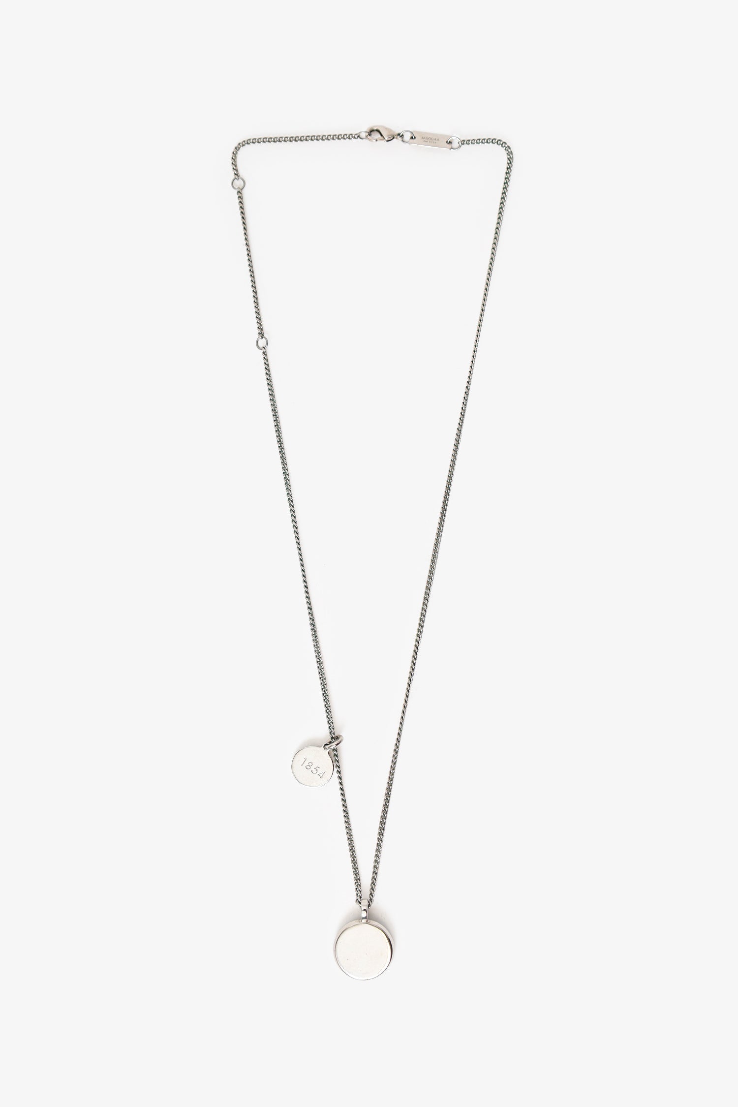 Louis Vuitton Silver Tone LV Horn Necklace