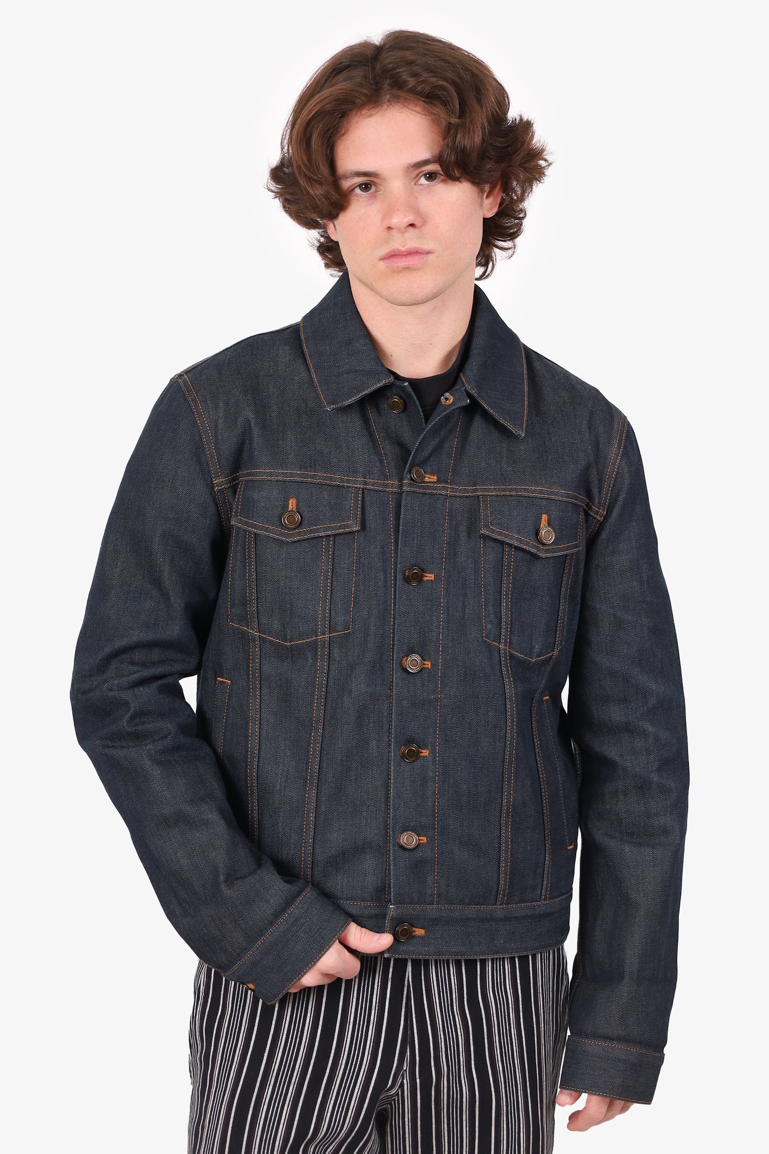 Saint Laurent Dark Blue Denim Jacket Size M