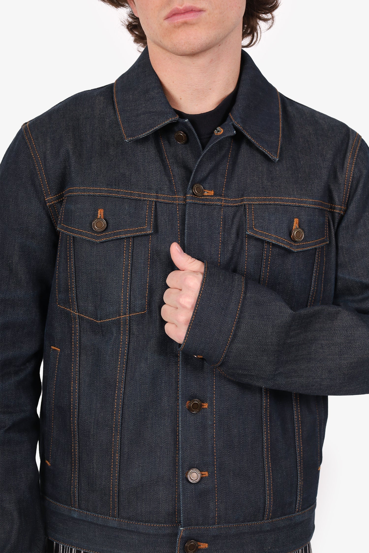 Saint Laurent Dark Blue Denim Jacket Size M