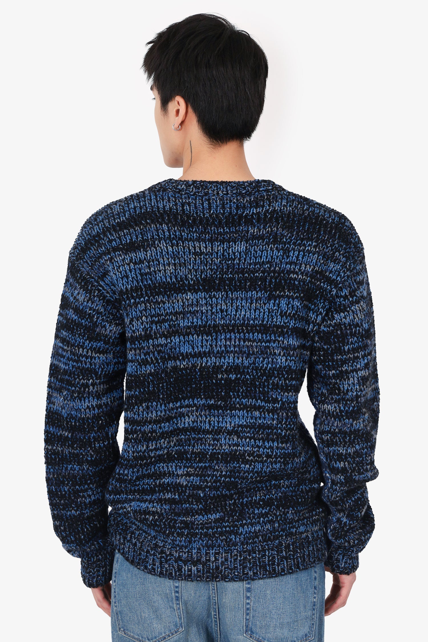 Hermès Blue Wool/Cashmere Knit Sweater Size L Mens