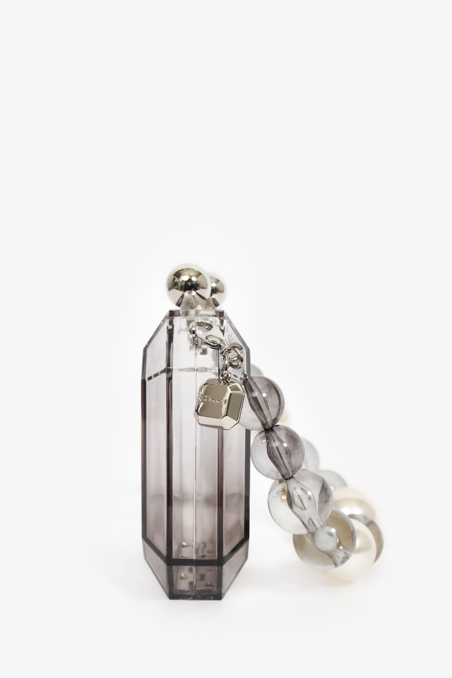 Theyknow Grey Acrylic Faux Pearl Mini Top Handle